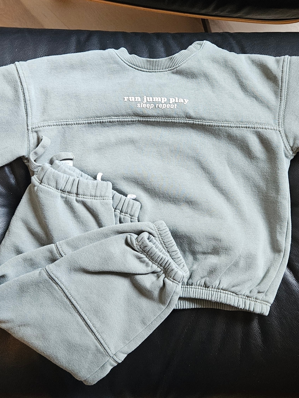 H&M Sage Green 'Run Jump Play' Matching Set